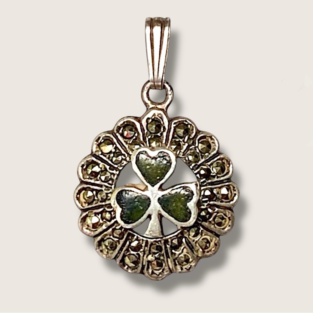 925 Sterling Silver Pendant Lucky Clover